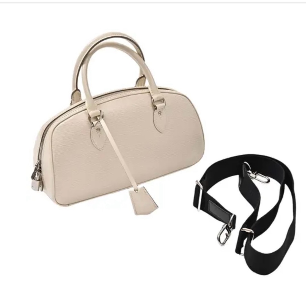 Louis Vuitton Jasmin Crossbody Bag with Logo Black Strap